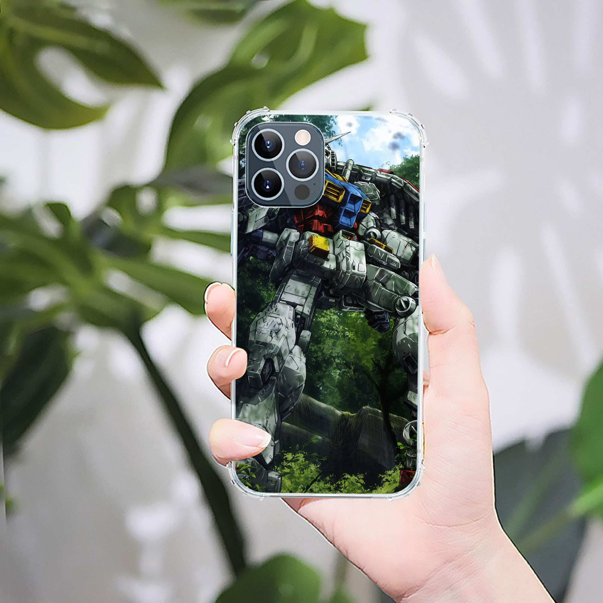 （画像用） 機動戦士ガンダム Mobile Suit Gundam 【iPhone 12シリーズ対応】透明スマホケース（クリアソフトケース）